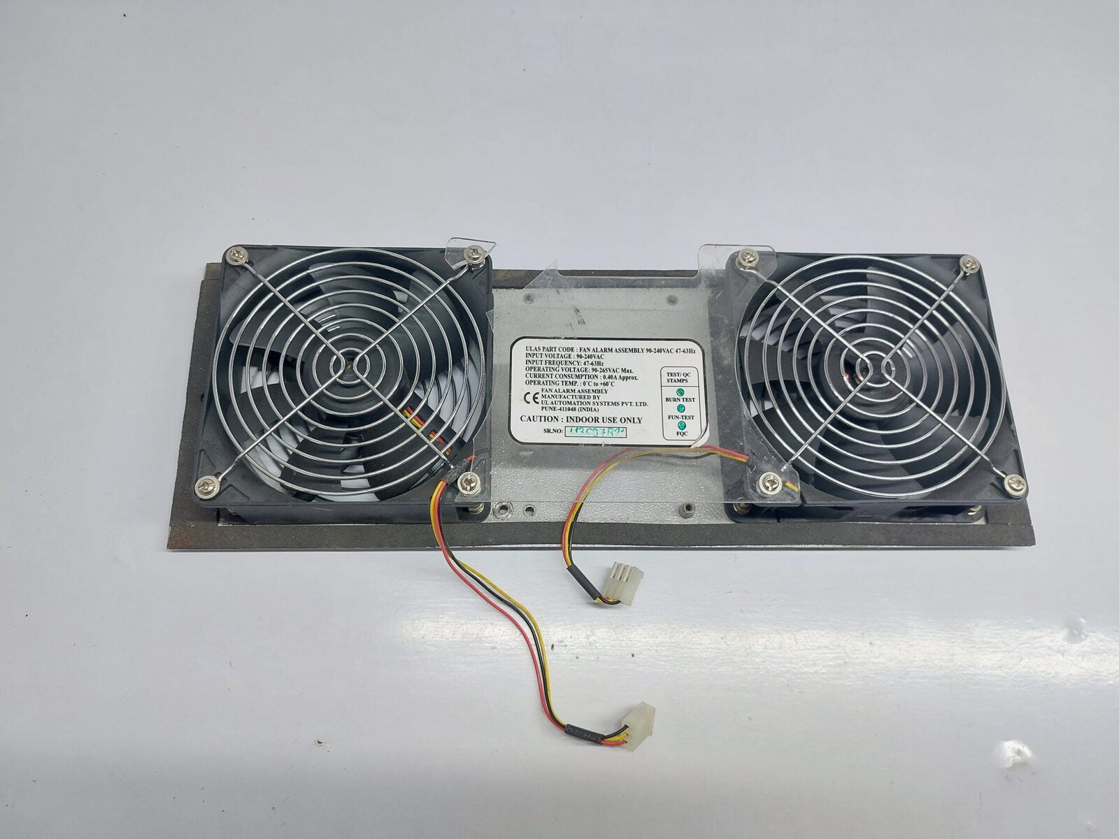 UL AUTOMATION SYSTEMS FAN ALARM ASSEMBLY 90-240VAC 47-63HHZ