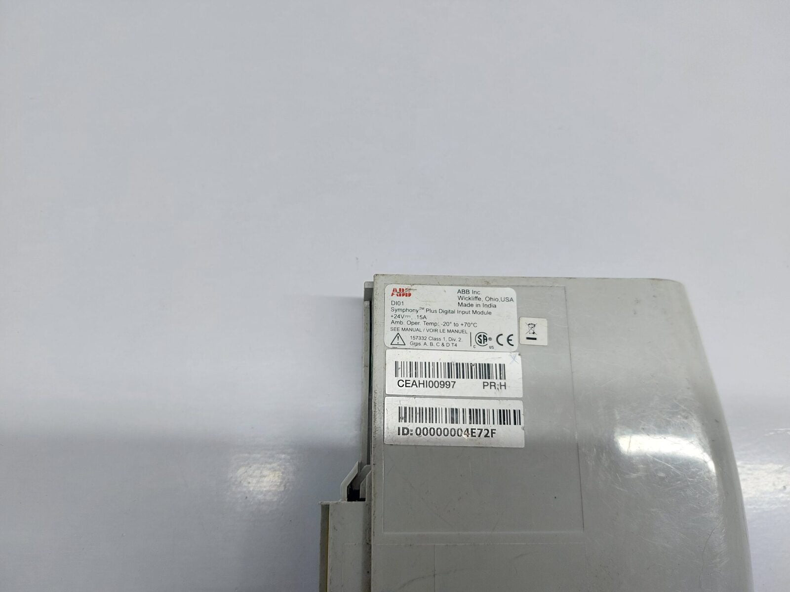 ABB DI01 PLUS DIGITAL INPUT MODULE +24V---15A