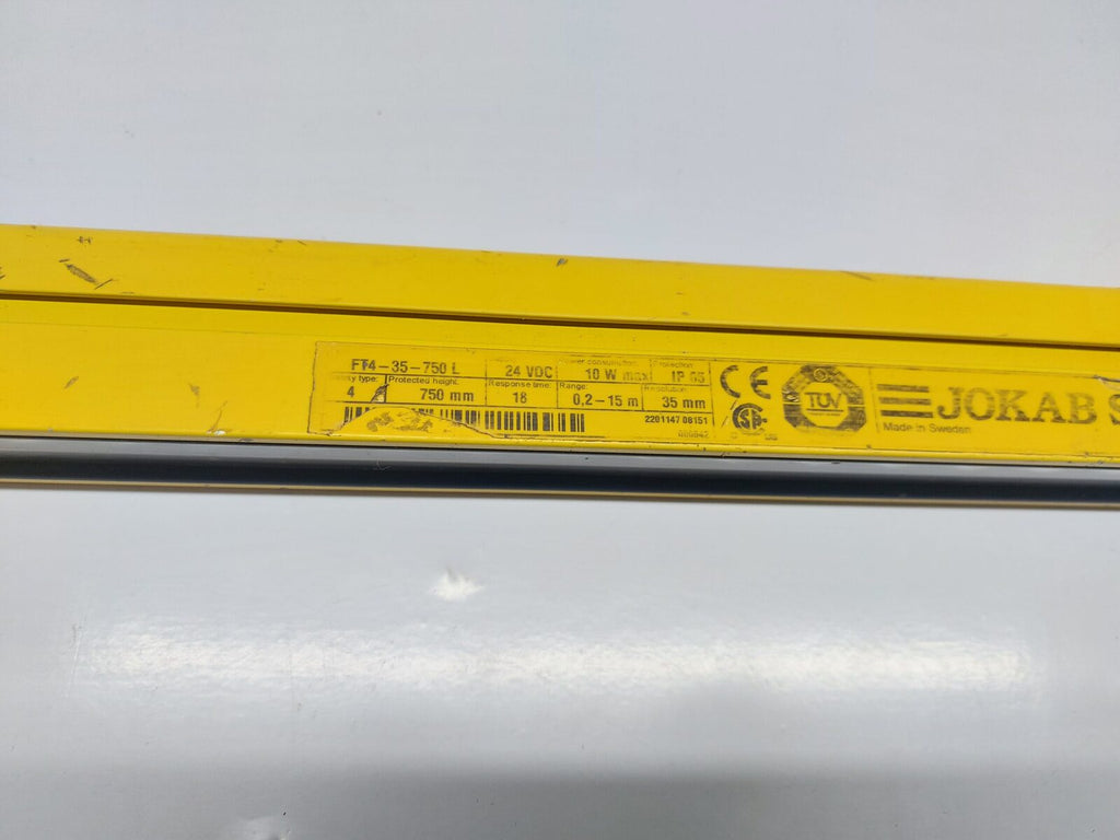 JOKAB SAFETY FT4-35-750L LIGHT CURTAIN 24VDC