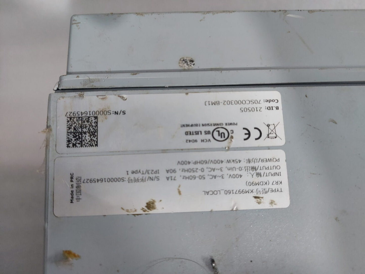 KONE KM997160_LOCAL FREQUENCY INVERTER DRIVE 90A