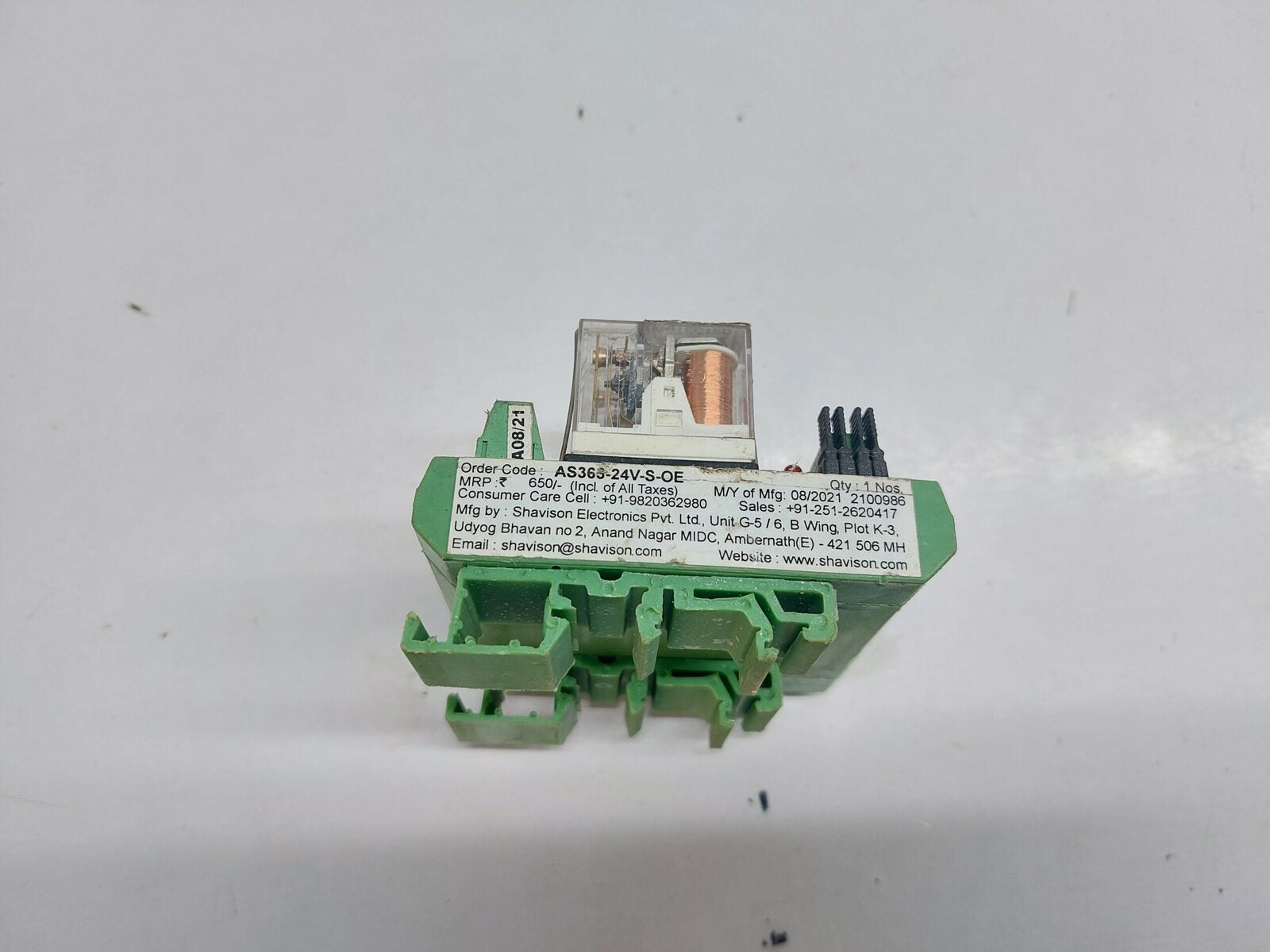SHAVISON ELECTRONICS AS363-24V-S-OE 4 CHANNEL RELAY MODULE