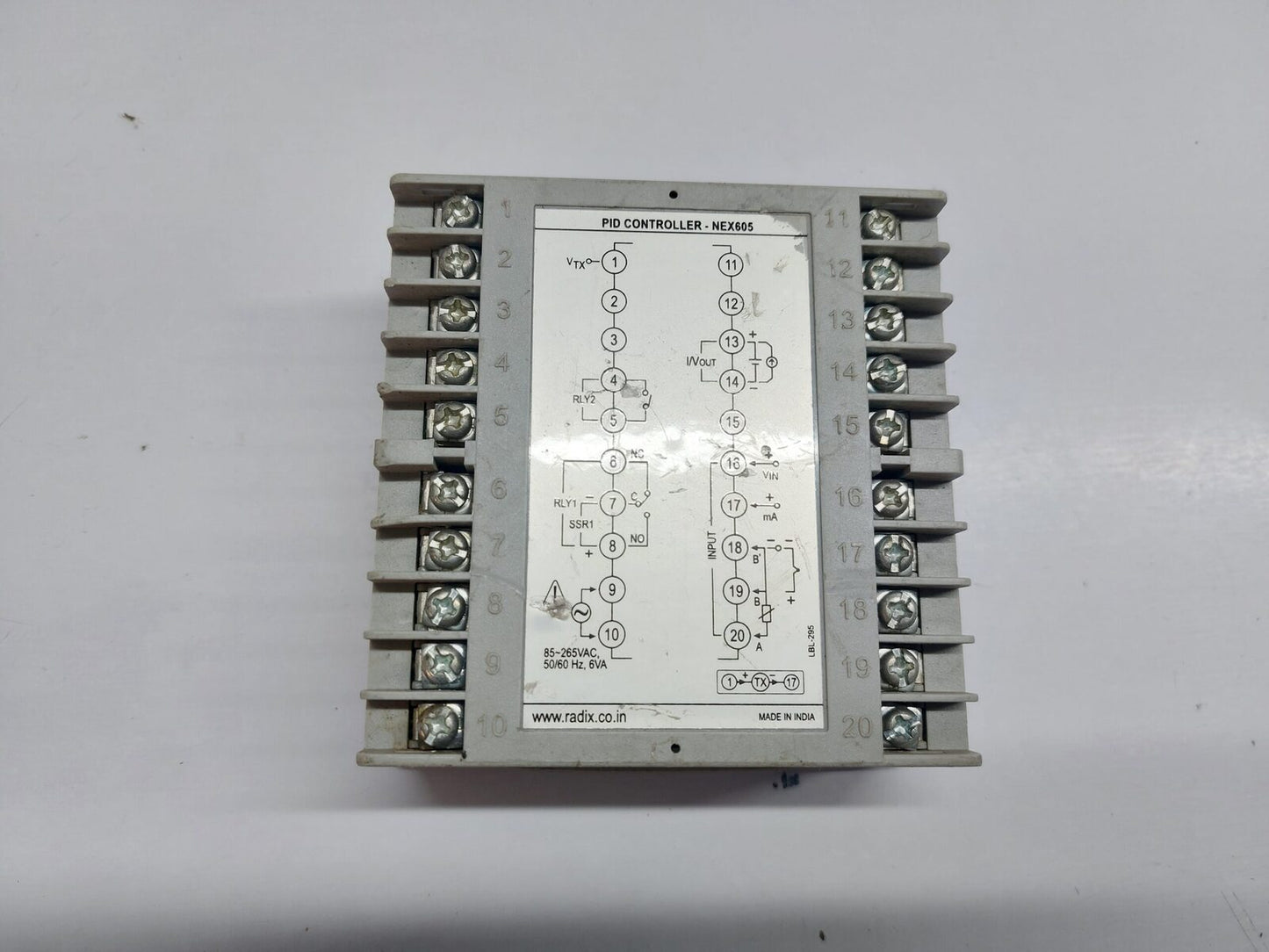 RADIX NEX605 PID TEMPERATURE CONTROLLER 2771 10112