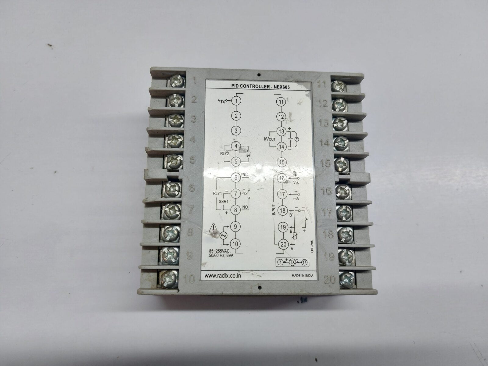 RADIX NEX605 PID TEMPERATURE CONTROLLER 2771 10112