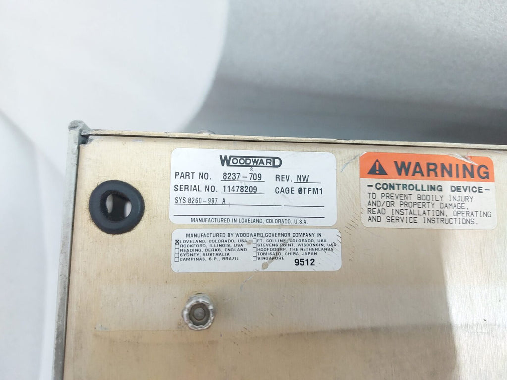 WOODWARD 8237-709 509 DIGITAL CONTROL SYSTEMWOODWARD 8237-709 509 DIGITAL CONTROL SYSTEM