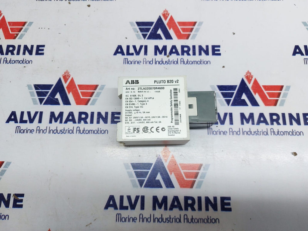 ABB PLUTO B20 V2 PROGRAMMABLE SAFETY CONTROLLER 2TLA020070R4600