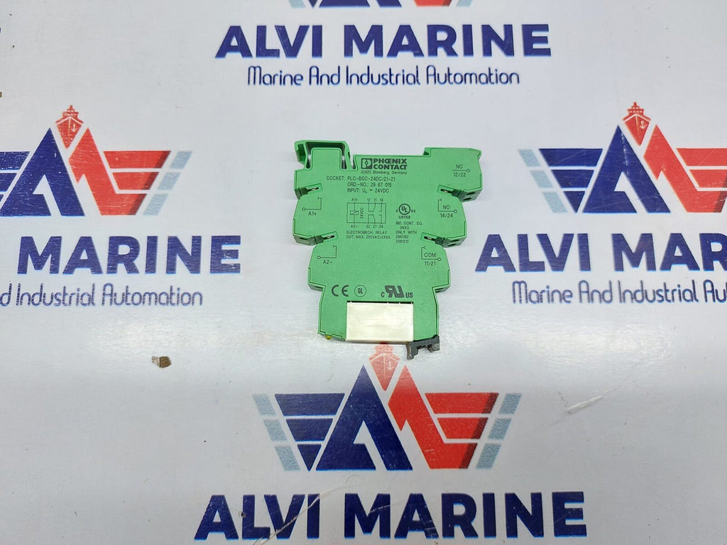 PHOENIX CONTACT PLC-BSC-24VDC/21-21 RELAY SOCKET 29 67 015