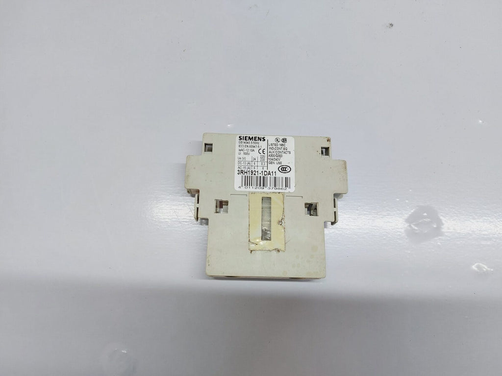 SIEMENS 3RH1921-1DA11 AUXILIARY SWITCH BLOCK
