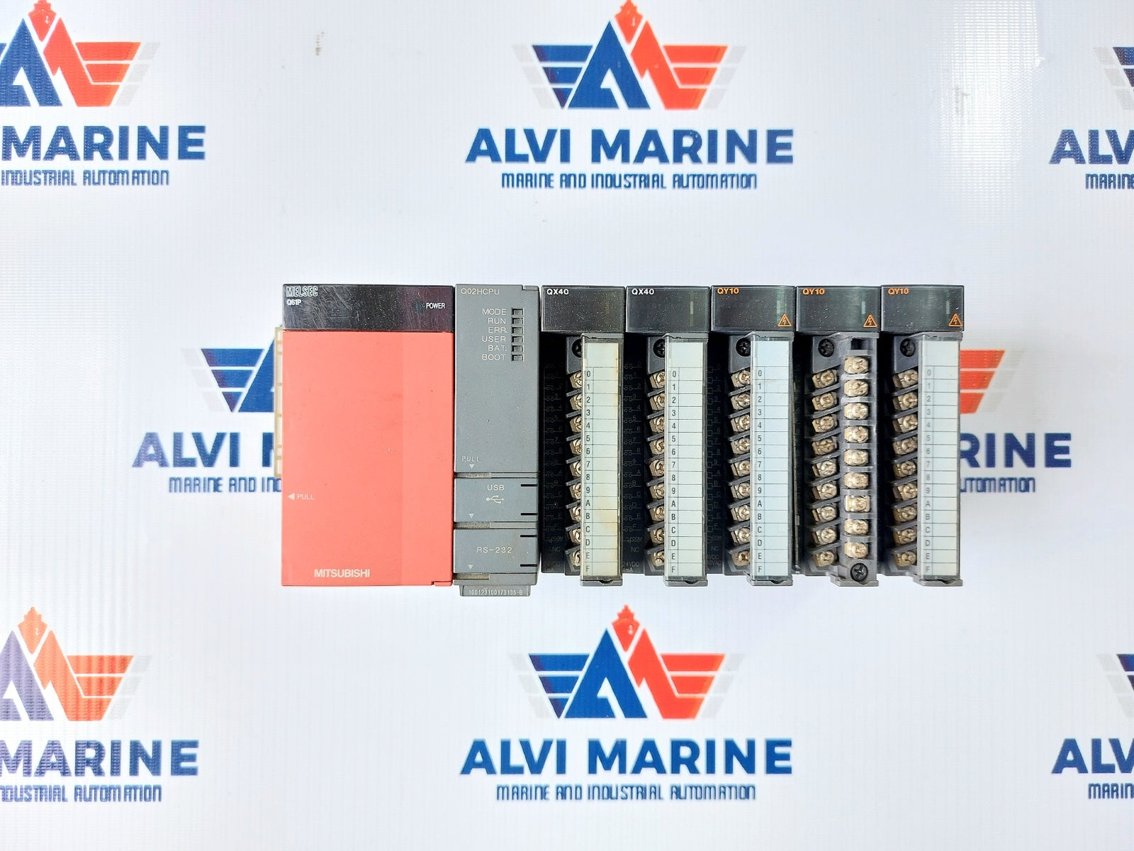 MITSUBISHI MELSEC Q61P Q02HCPU QY10 QX40 PLC RACK Q35B (2)