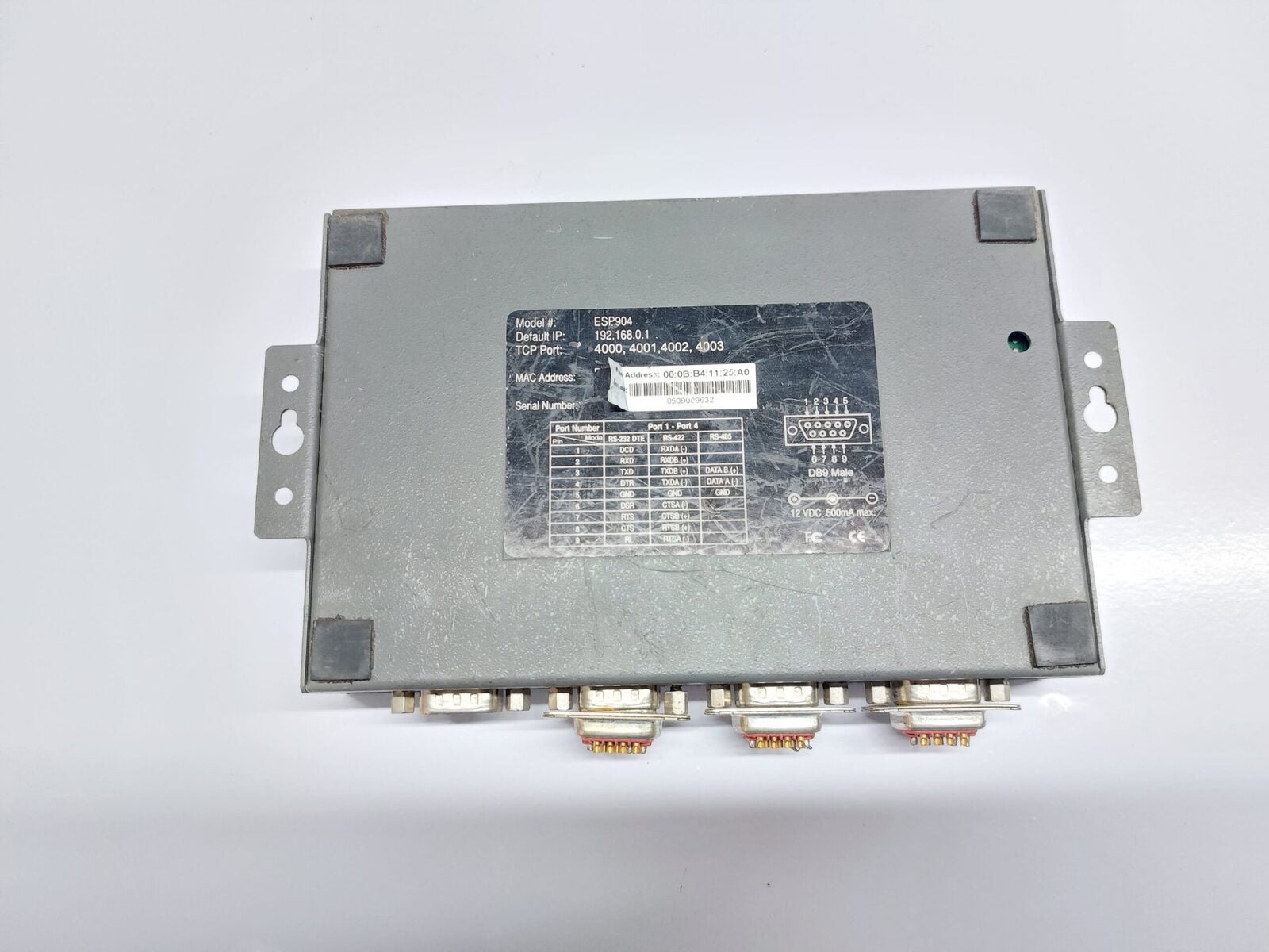 B&B ELECTRONICS VLINX ESP904 ETHERNET SERIAL SERVER ESP904