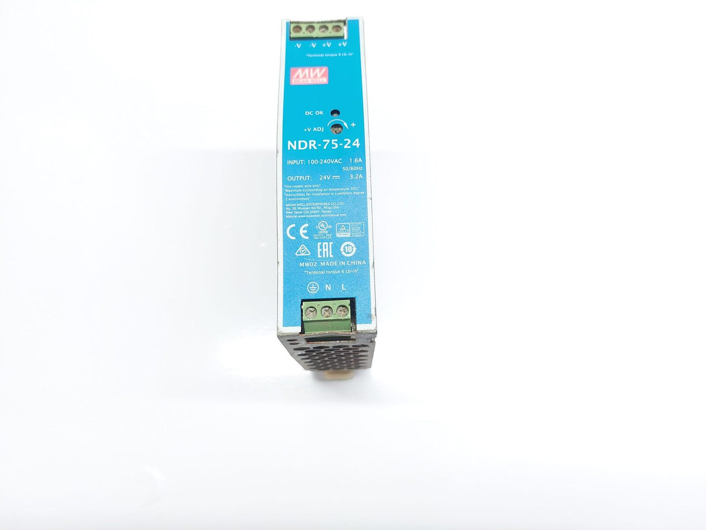 MEAN WELL NDR-75-24 DIN RAIL POWER SUPPLY