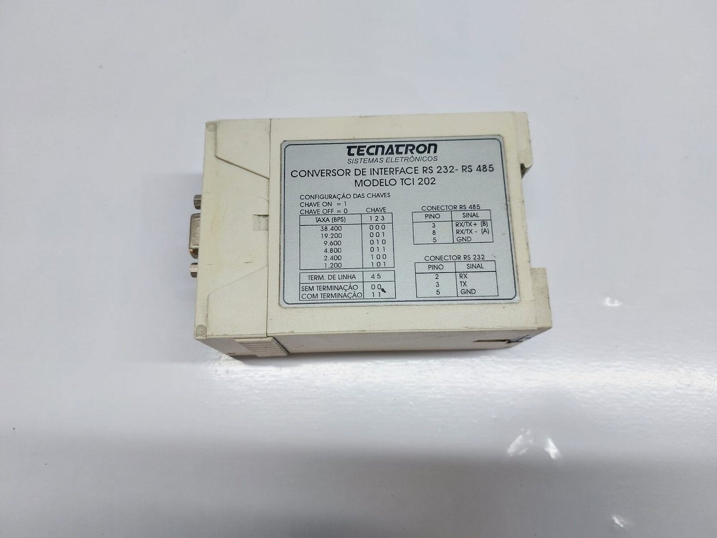 SISTEMAS ELETRONICOS TCI 202 CONVERSOR DE INTERFACE RS 232-RS 485