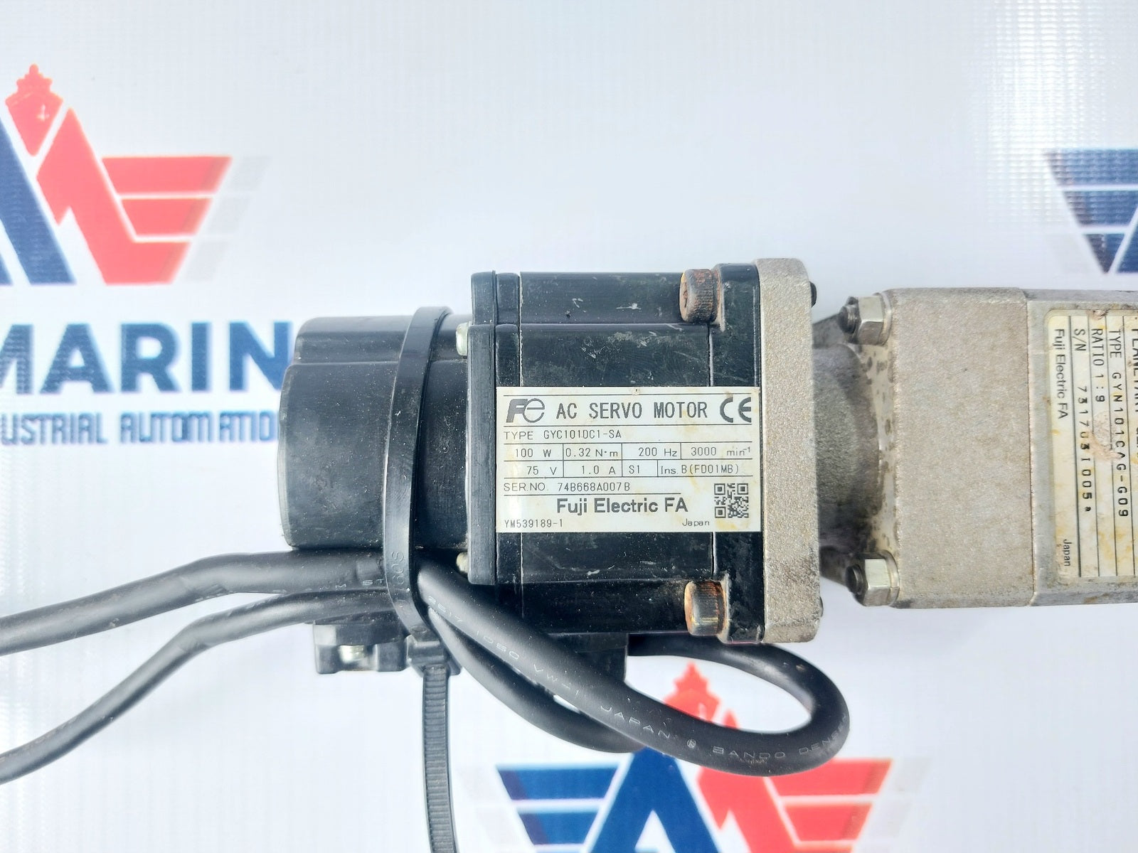 FUJI ELECTRIC GYC101DC1-SA AC SERVO MOTOR GYN101CAG-G09 PLANETARY GEAR REDUCER (2)