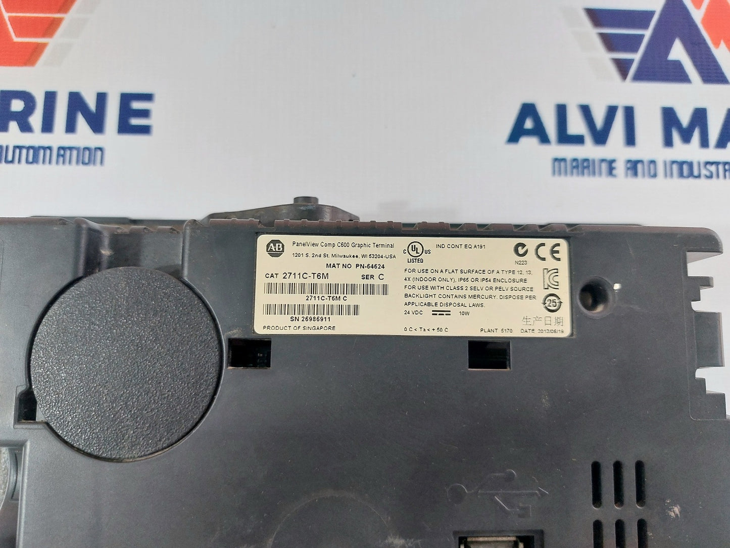 ALLEN-BRADLEY 2711C-T6M SER C PANELVIEW COMP C600 GRAPHIC TERMINAL (3)