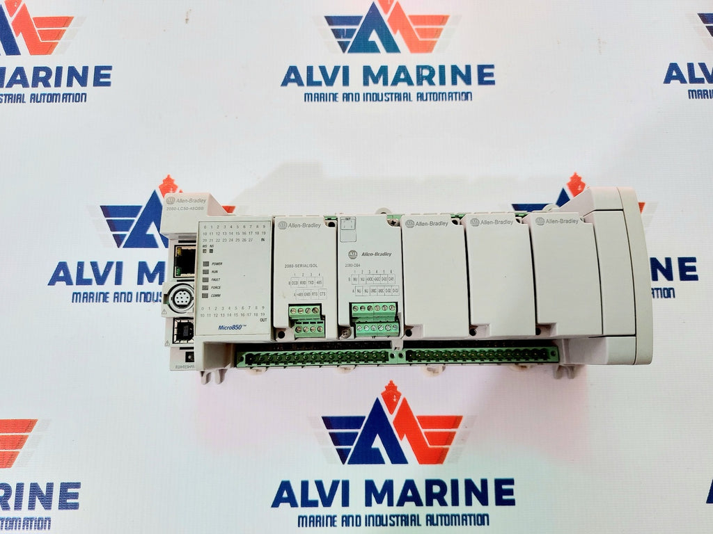ALLEN BRADLEY MICRO850 2080-LC50-48QBB SER A I/O PLC ETHERNET I/P CONTROLLER