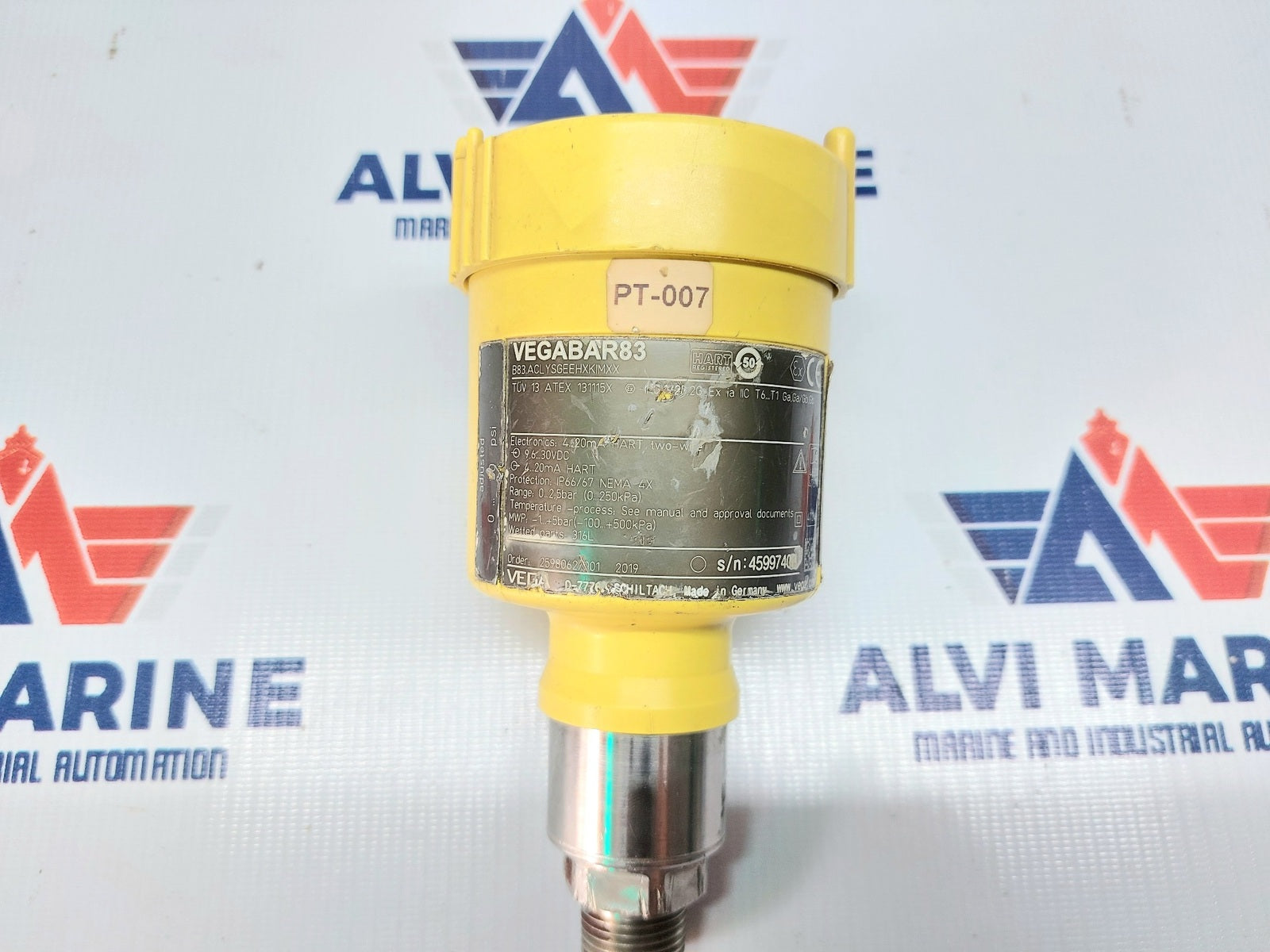 VEGA VEGABAR83 B83.ACLYSGEEHXKIMXX PRESSURE TRANSDUCER (2)