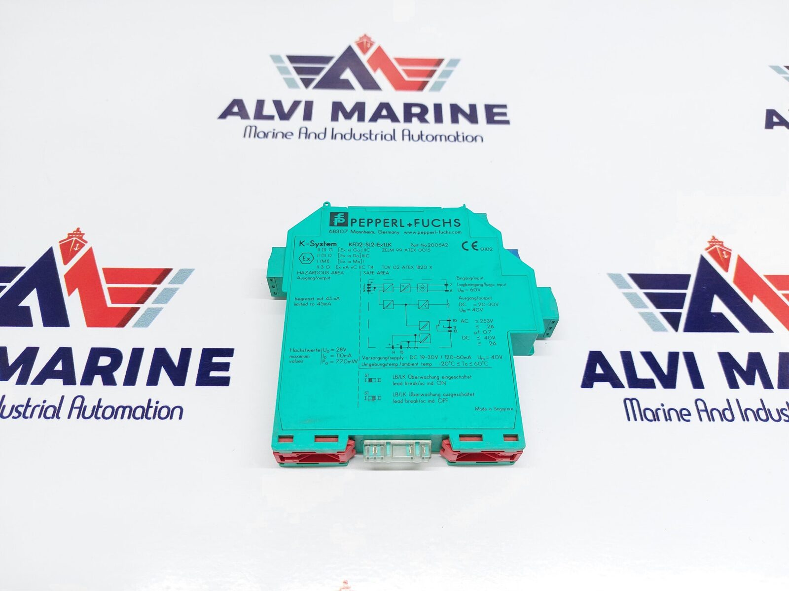 PEPPERL + FUCHS KFD2-SL2-EX1.LK SOLENOID DRIVER 1-CHANNEL ISOLATED BARRIER 200542 (3)