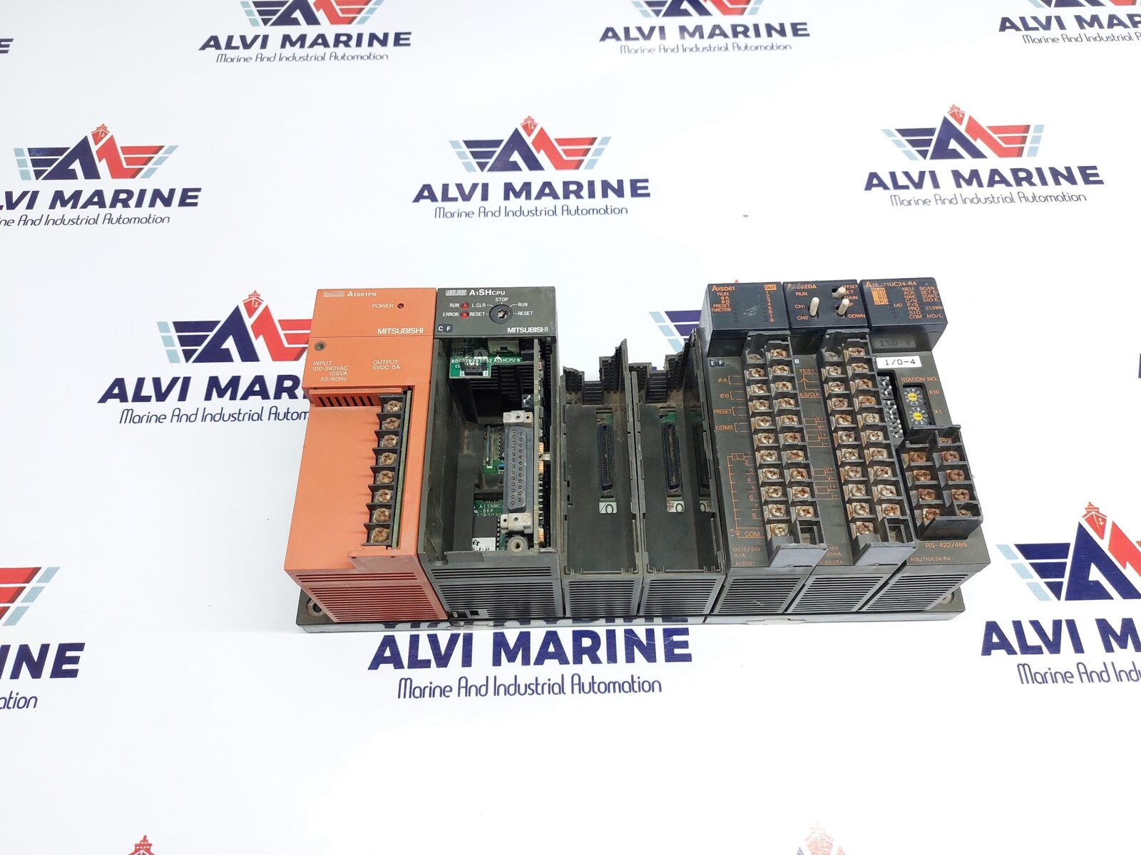 MITSUBISHI ELECTRIC MELSEC A1S61PN PROGRAMMABLE CONTROLLER RACK A1SHCPU A1SD61 A1S62DA A1SJ71UC24-R4
