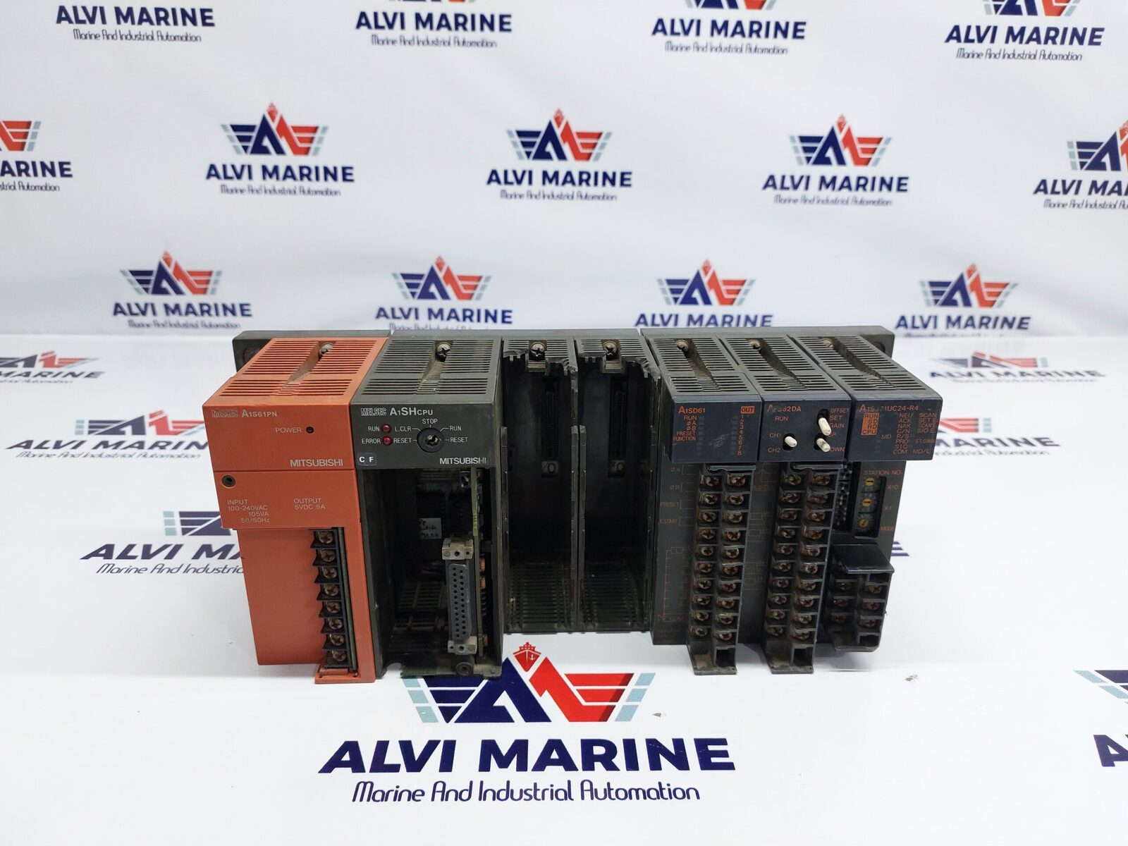 MITSUBISHI ELECTRIC MELSEC A1S61PN PROGRAMMABLE CONTROLLER RACK A1SHCPU A1SD61 A1S62DA A1SJ71UC24-R4 (3)