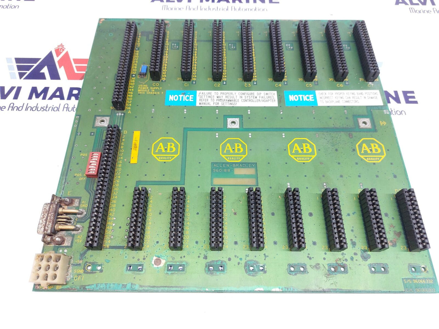 ALLEN-BRADLEY 960188-01FT11 CHASIS CIRCUIT BOARD 8-SLOT RACK