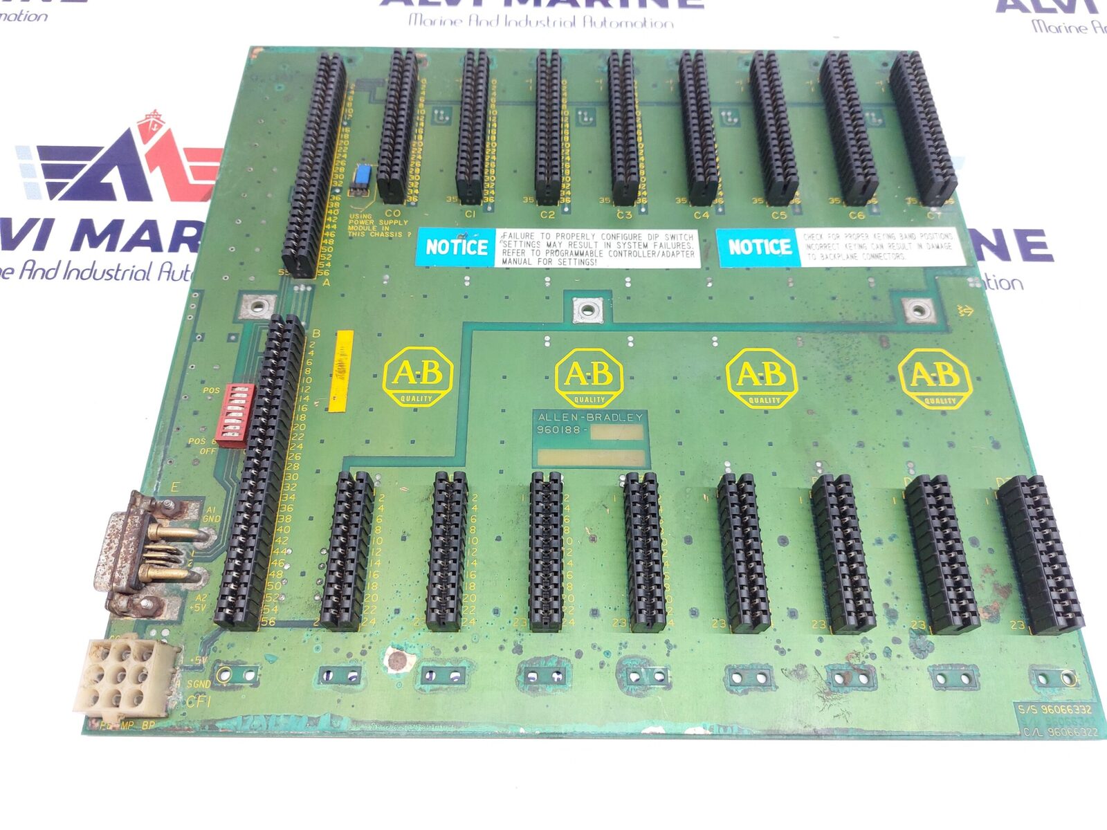 ALLEN-BRADLEY 960188-01FT11 CHASIS CIRCUIT BOARD 8-SLOT RACK