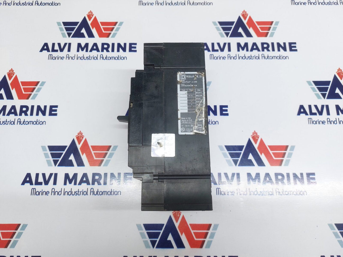 SQUARE D POWERPACT JJ250 CIRCUIT BREAKER JJN36250ABBDUA