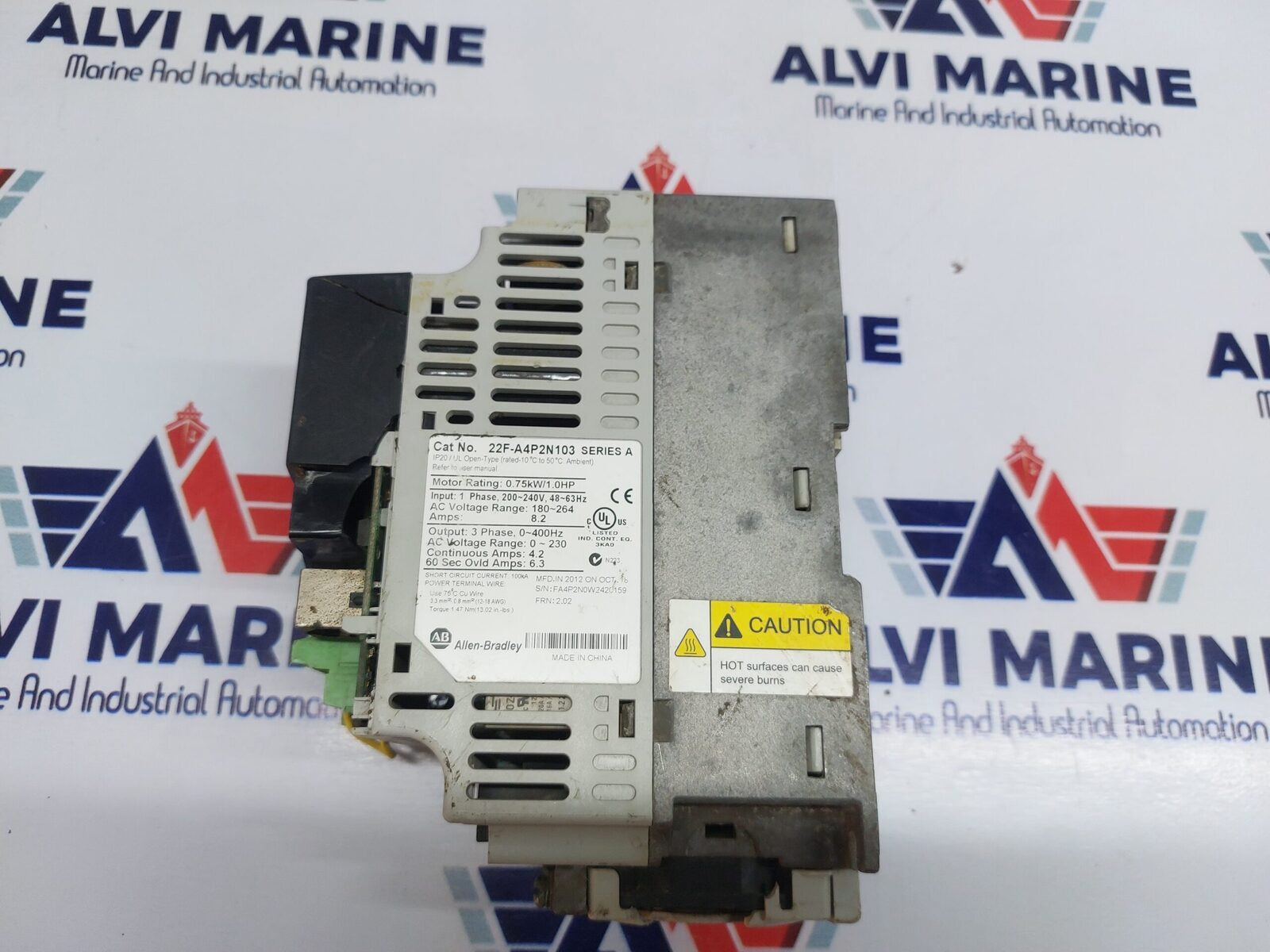ALLEN-BRADLEY 22F-A4P2N103 VARIABLE FREQUENCY DRIVE 1.0 HP (4)